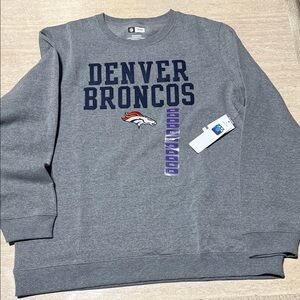 NFL Denver Broncos Gray Crewneck Sweater